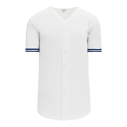 Athletic Knit Full Button Baseball Jersey with Braided Trim (BA5500)